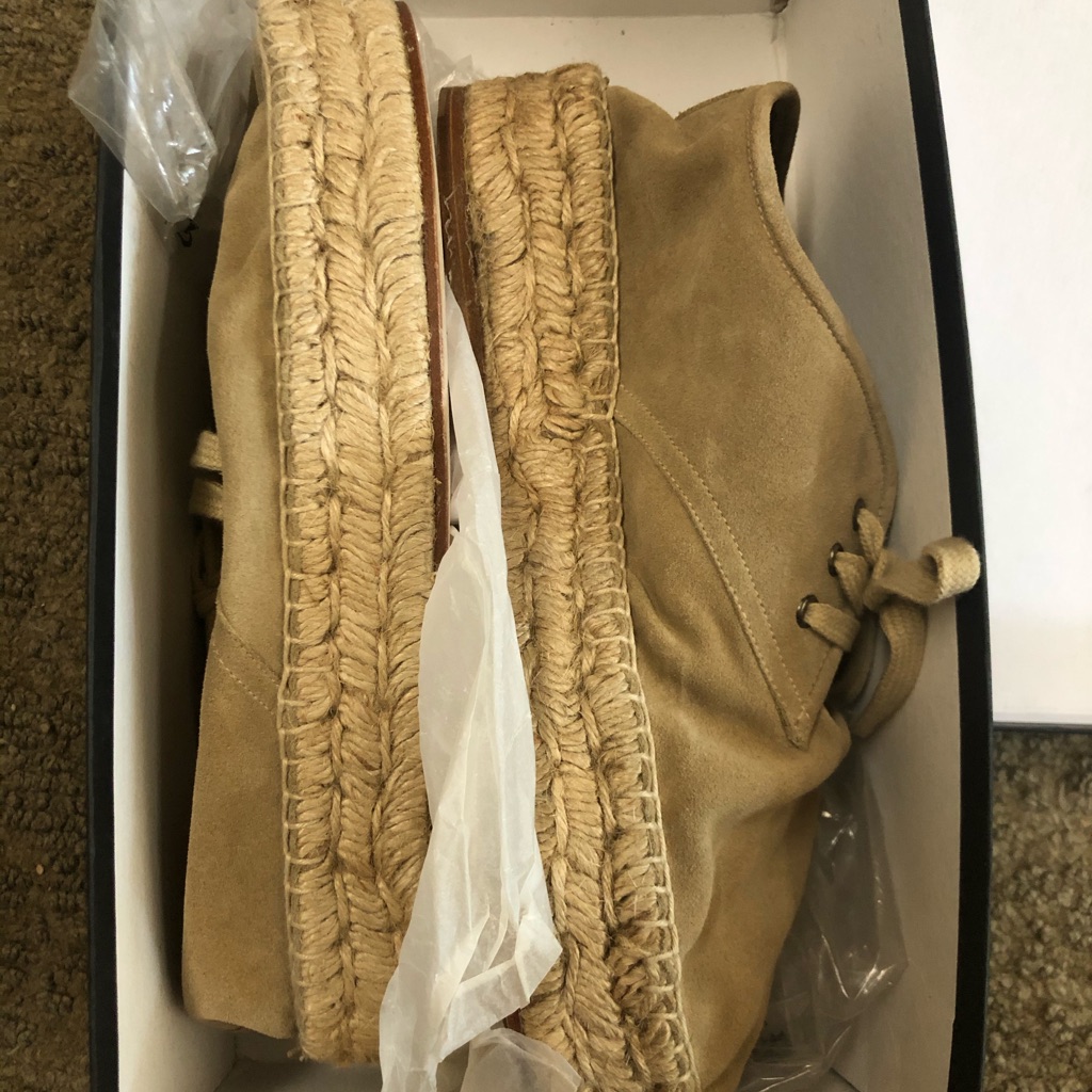 Elyse Walker Luisa Beige Suede Espadrille Shoe — image 7 of 7
